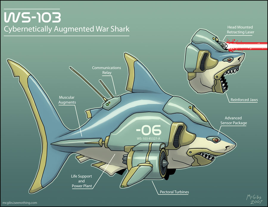 jaws shark robot